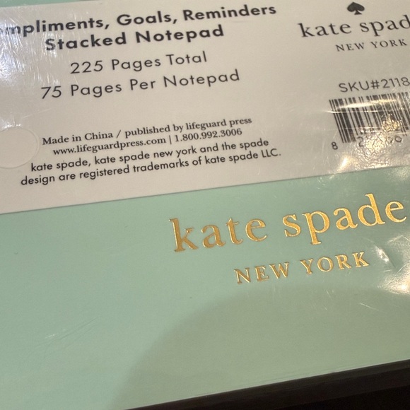 NWT! Kate Spade ♠️ stacked notepad 3 blocks in 1. 225 pages total - Picture 5 of 10